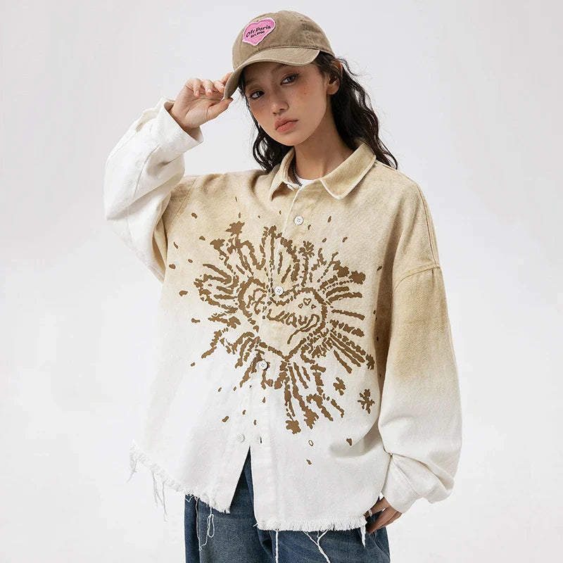 Elegant Embroidered Loose Shirt