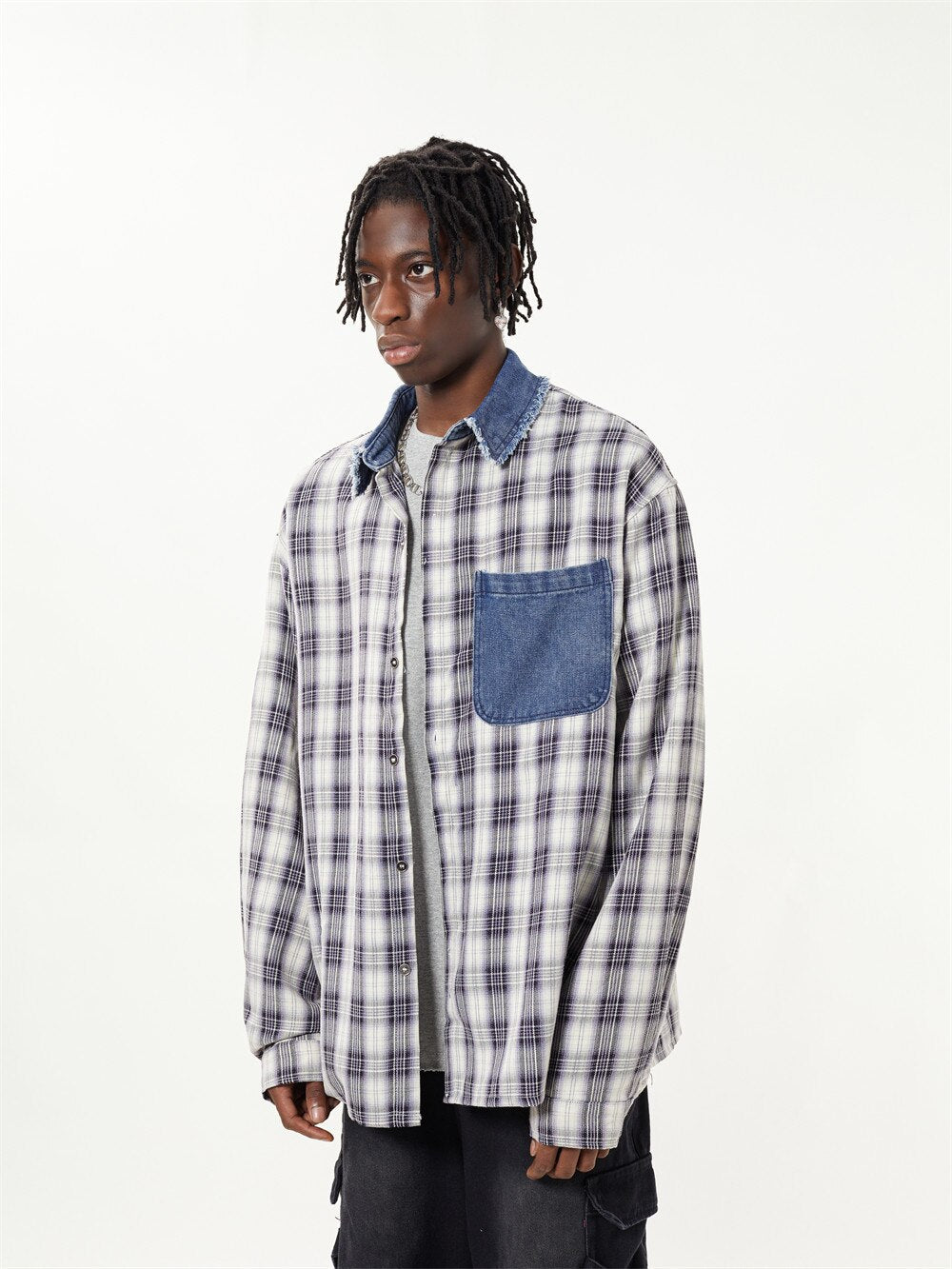 Patch Letter Embroidered Long Sleeve Shirt