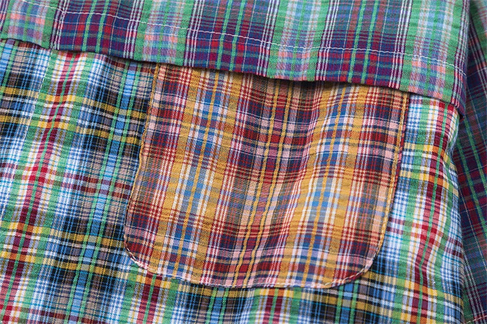 Women's Patchwork Plaid Shirt