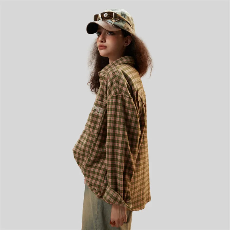 Elegant Long Sleeve Plaid Shirt