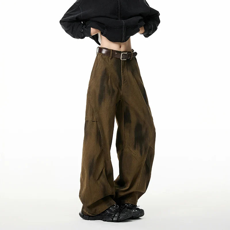 Trendy Casual Wide Leg Cargo Pants