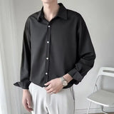 Korean Style Solid Pattern Shirt