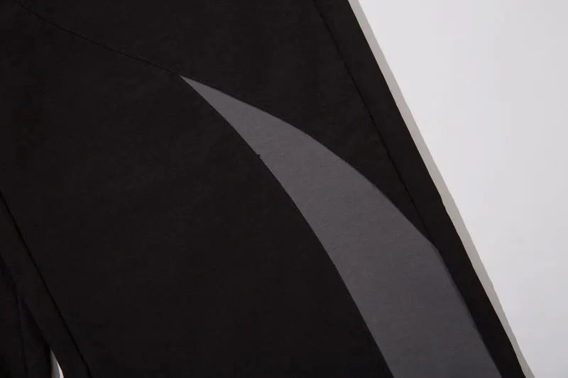 Y2K Black Patchwork Pants