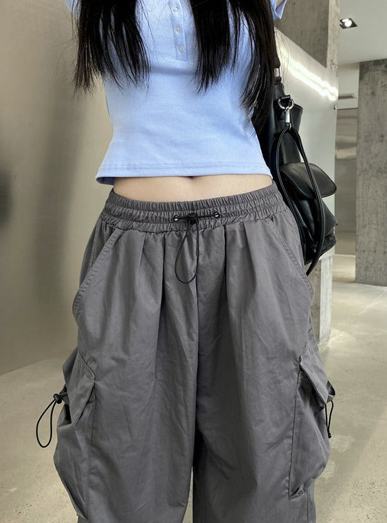 High-Waist Wide-Leg Cargo Pants