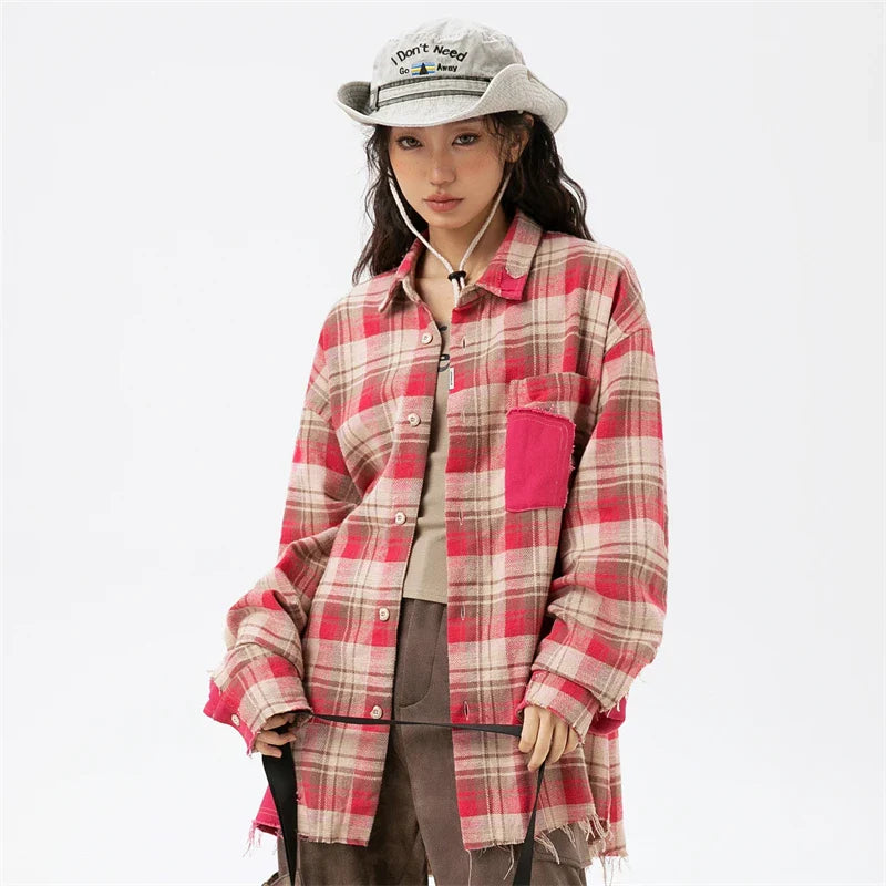 Plaid Reversible Long Sleeve Shirt