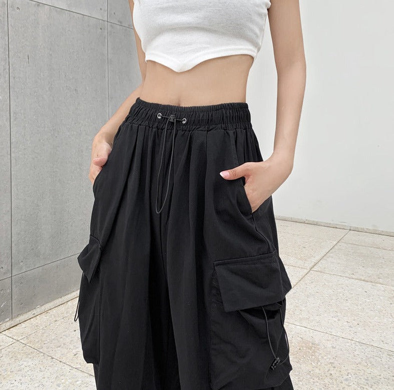 High-Waist Wide-Leg Cargo Pants