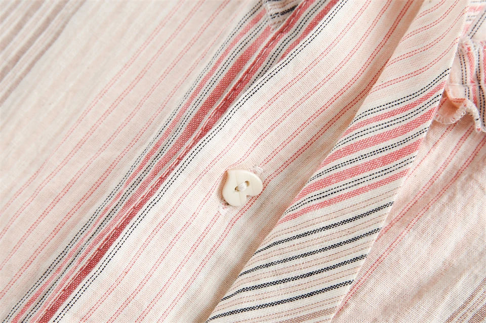 Heart Embroidery Long Sleeve Shirt