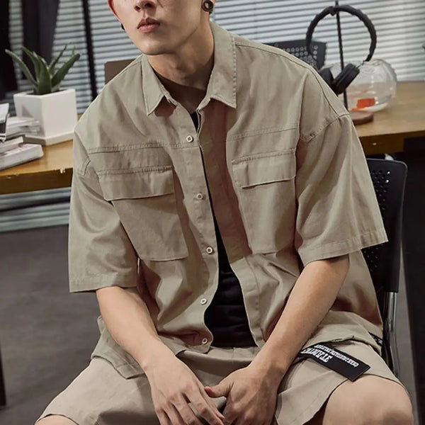 Military Cargo Short Sleeve Shirt