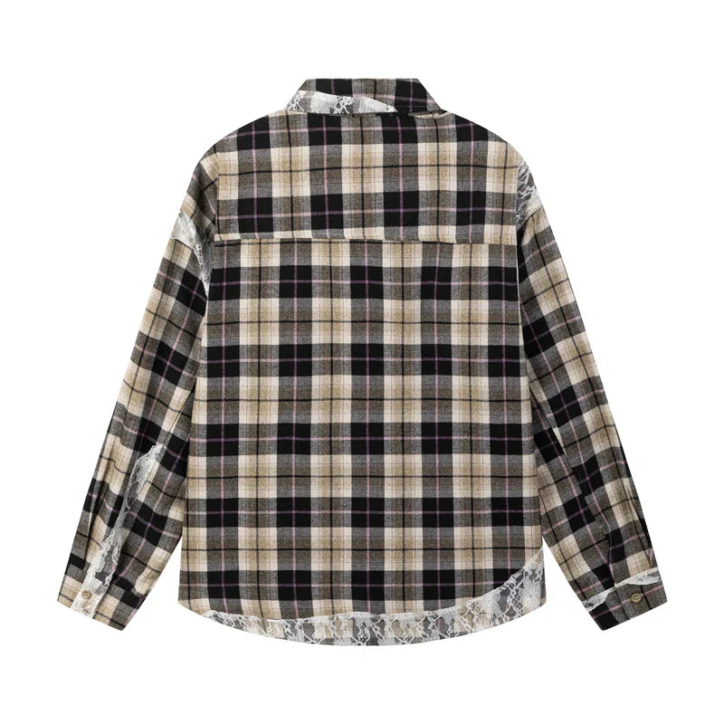 Luxury Elegant Plaid Blouse Shirt