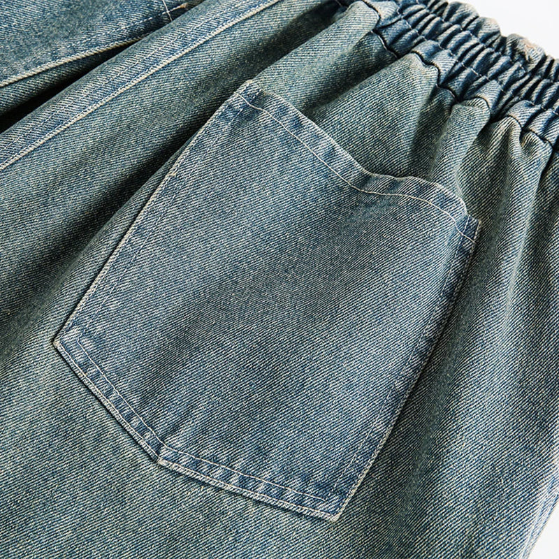 Divine Print Denim Shorts
