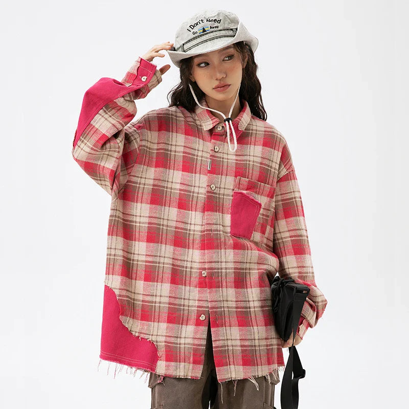 Plaid Reversible Long Sleeve Shirt