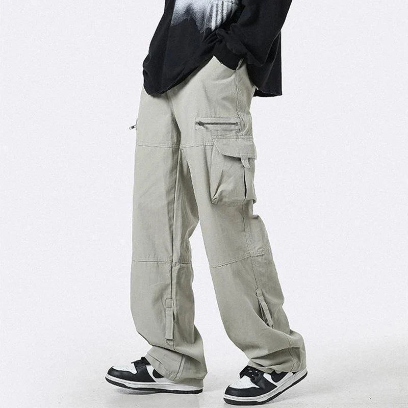 Oversized Zipper Cargo Pants