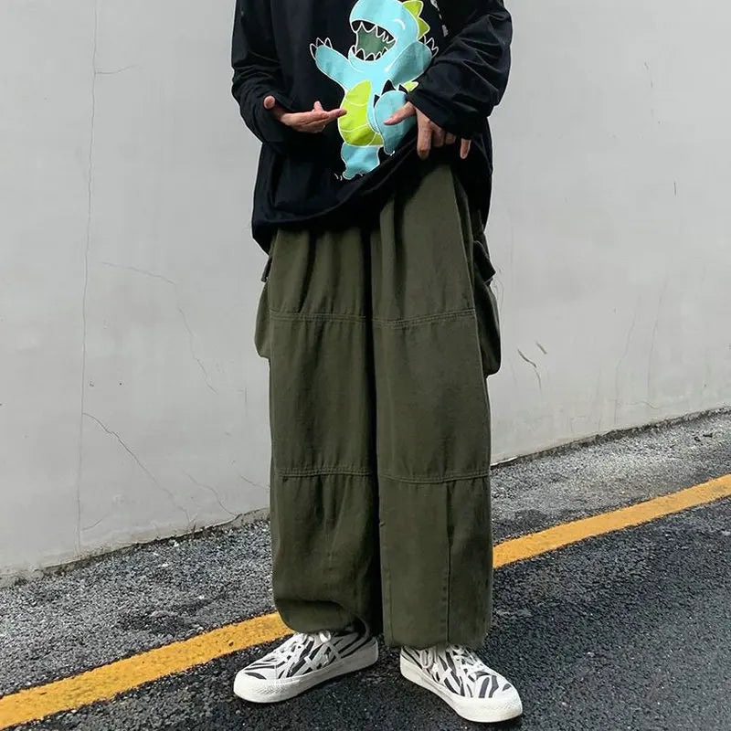 Wide-leg Baggy Cargo Pants