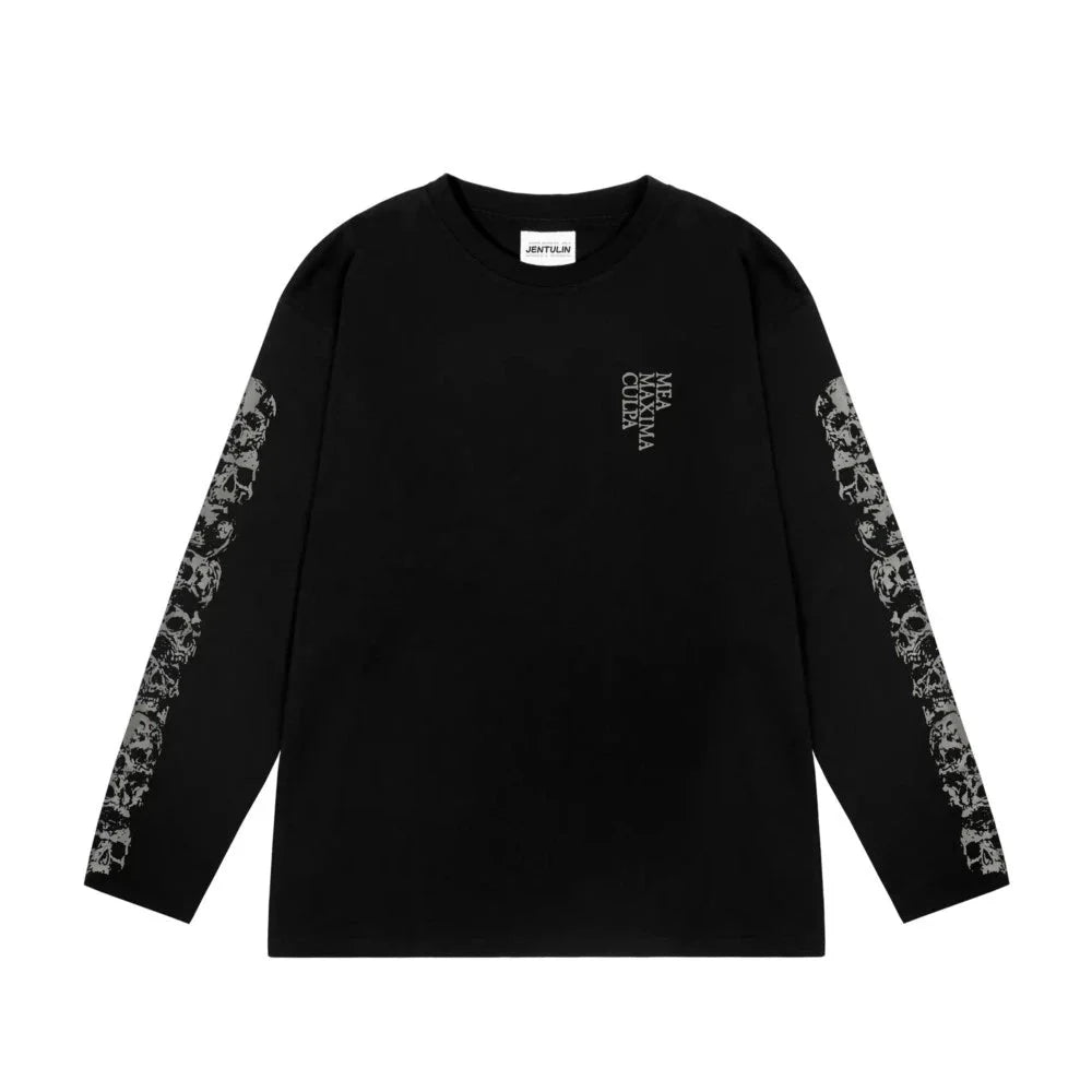 Oversized Graphic Print Long Sleeve Shirt