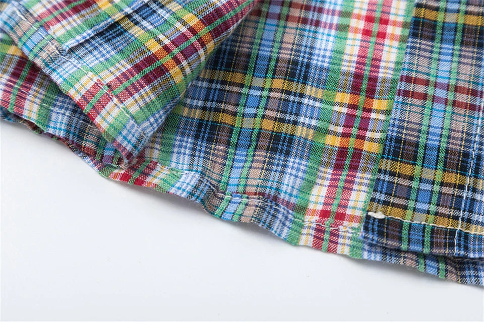 Women's Patchwork Plaid Shirt