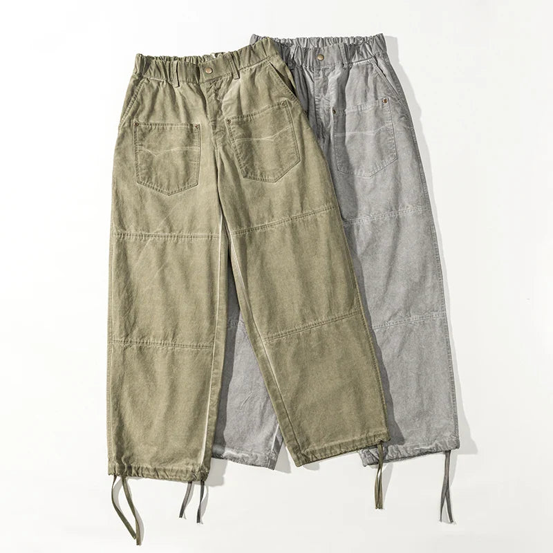 Vintage Wash Loose Fit Cargo Pants