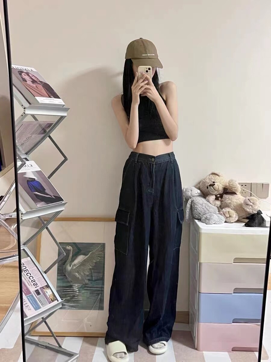 Denim Blue Cargo Pants