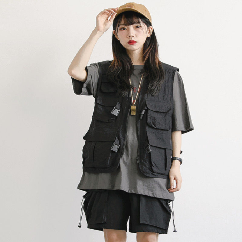 Women Multi-Pocket Cargo Vest