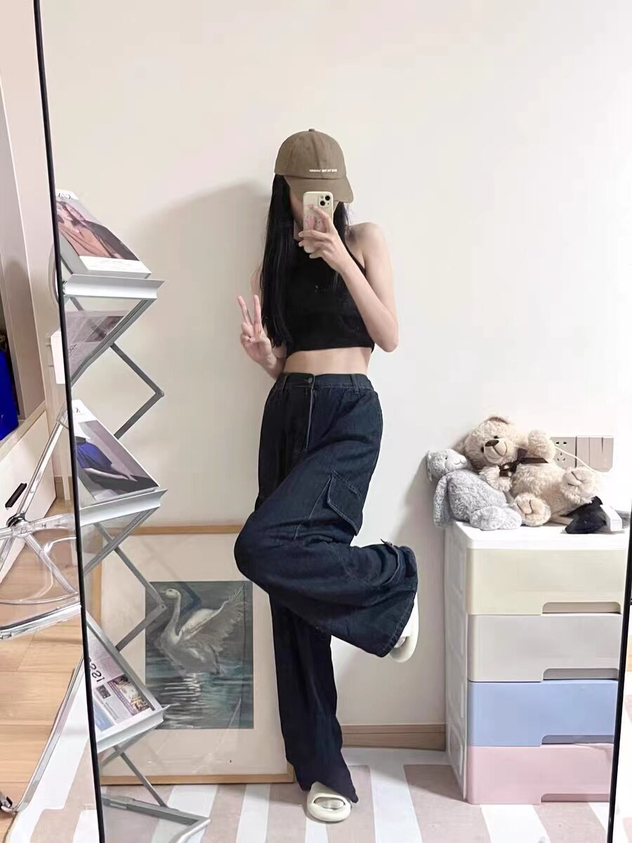 Denim Blue Cargo Pants