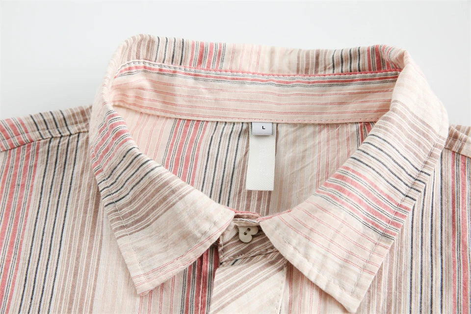 Heart Embroidery Long Sleeve Shirt