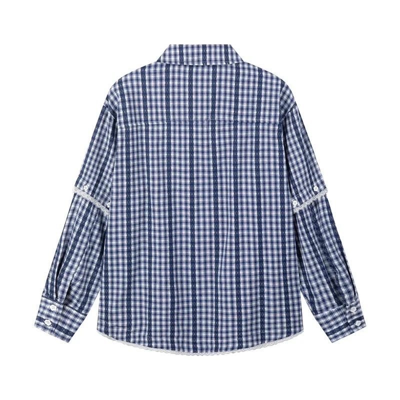 Chic Stylish Plaid Long Sleeve Shirt