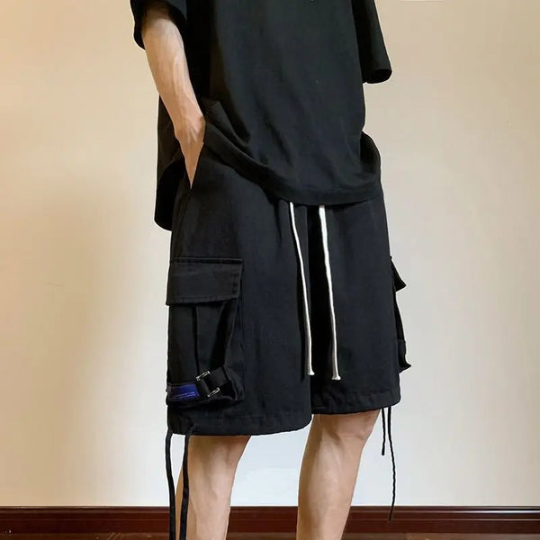 Utility-Style Loose Summer Workwear Short
