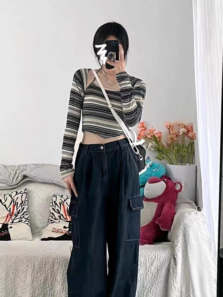 Denim Blue Cargo Pants