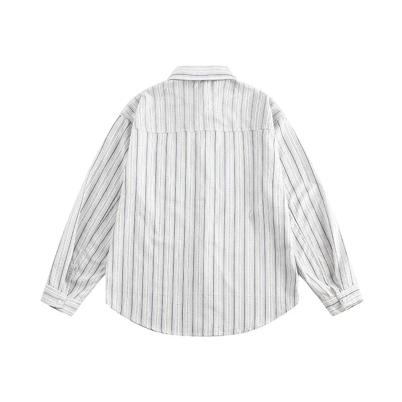 Oversize Embroidered Casual Long Sleeve Shirt