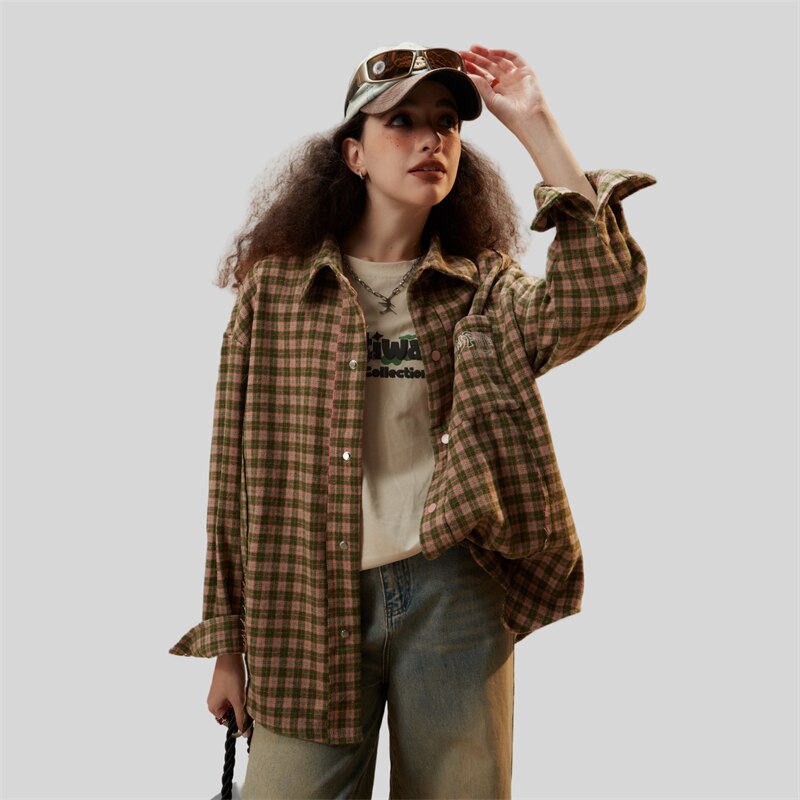 Elegant Long Sleeve Plaid Shirt