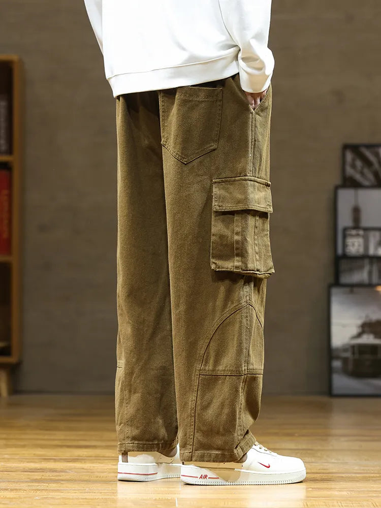 Loose Straight Multi-Pockets Cargo Pants