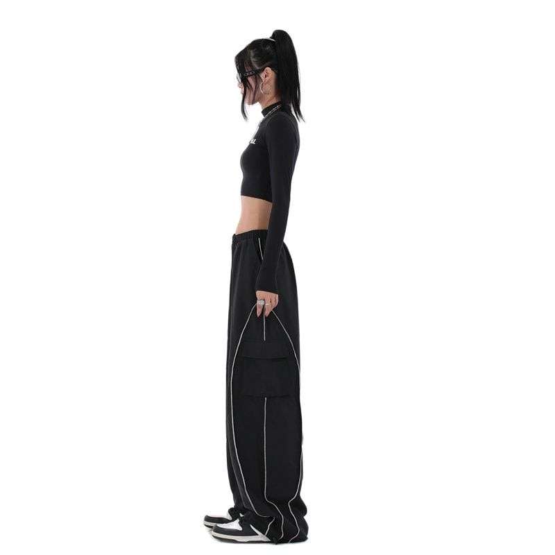Striped Y2K Baggy Cargo Pants