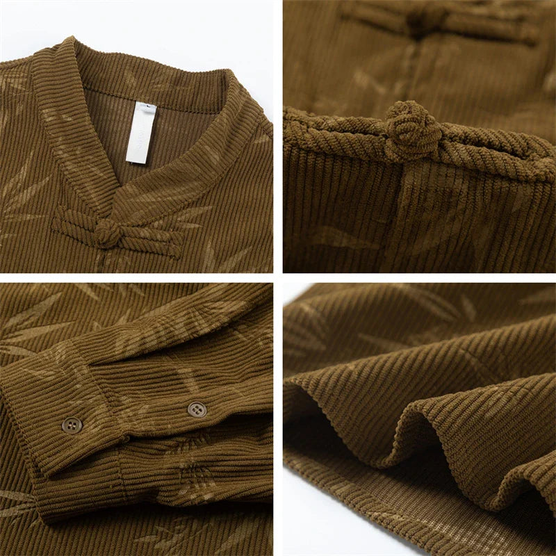 Luxury Chinese Style Printed Long Shirt