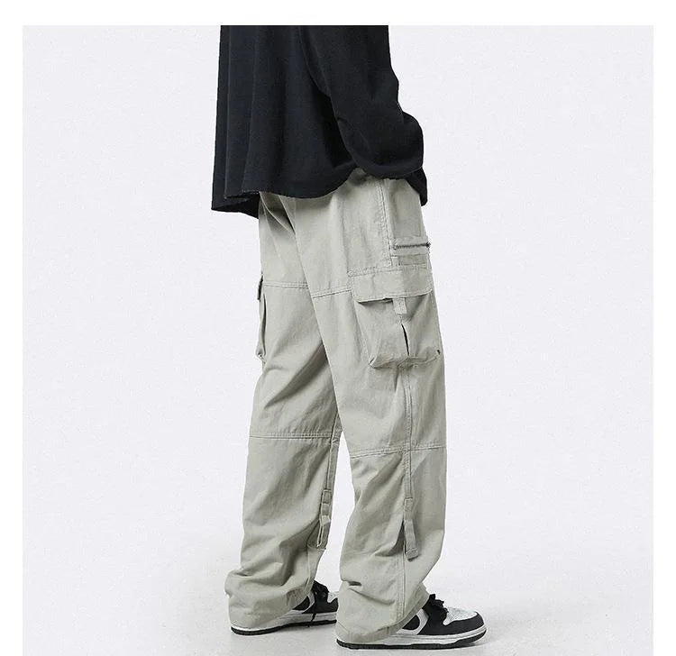 Oversized Zipper Cargo Pants