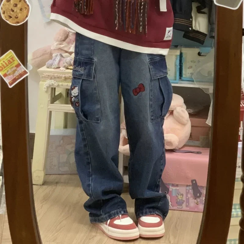 Y2K Embroidered Cargo Pants