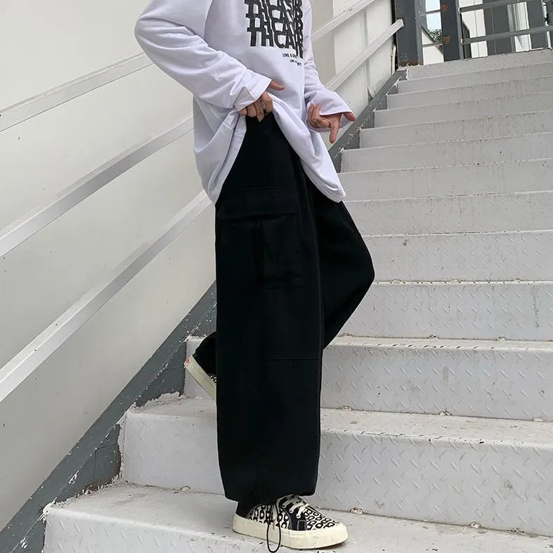 Wide-leg Baggy Cargo Pants