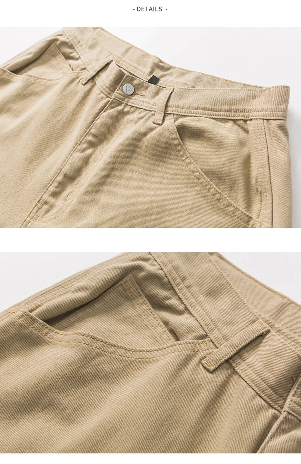 Straight Back-pockets Solid Color Cargo Pants