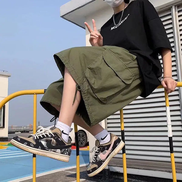 Khaki Japanese Loose Fit Workwear pants