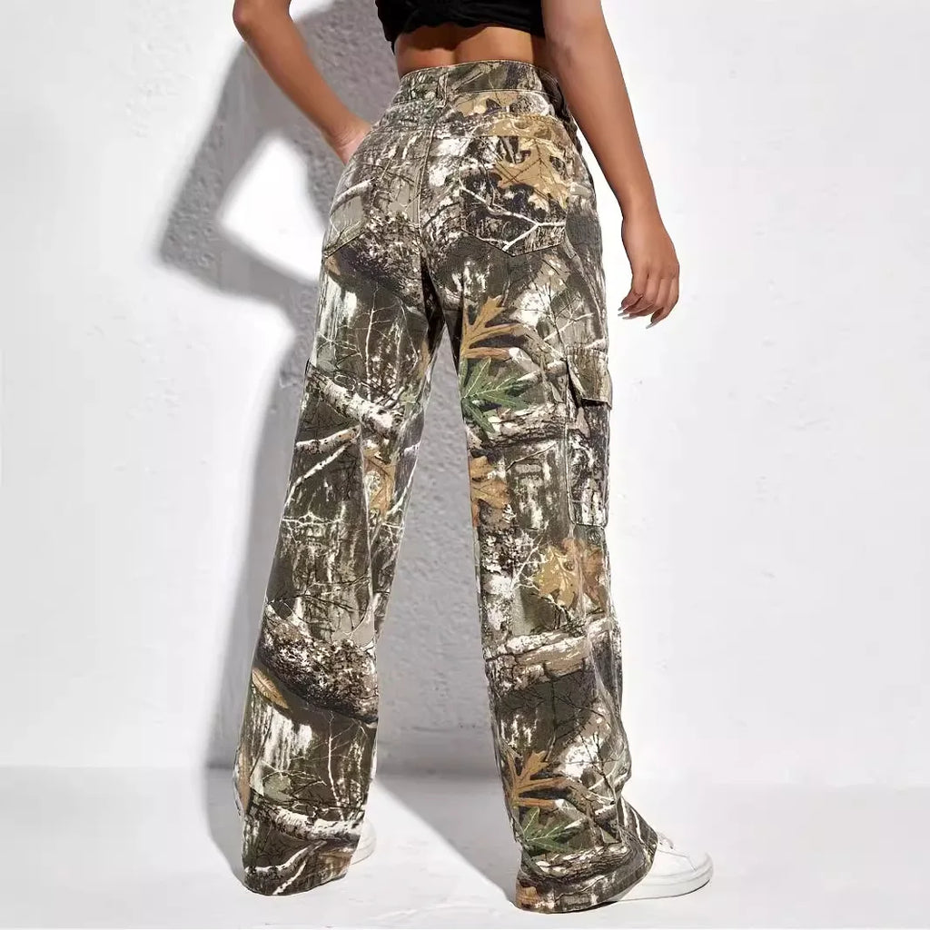 Button Fly Dirty Baggy Cargo Pants