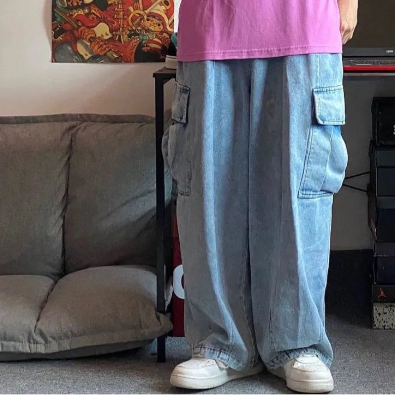 Baggy Cargo Denim Pants