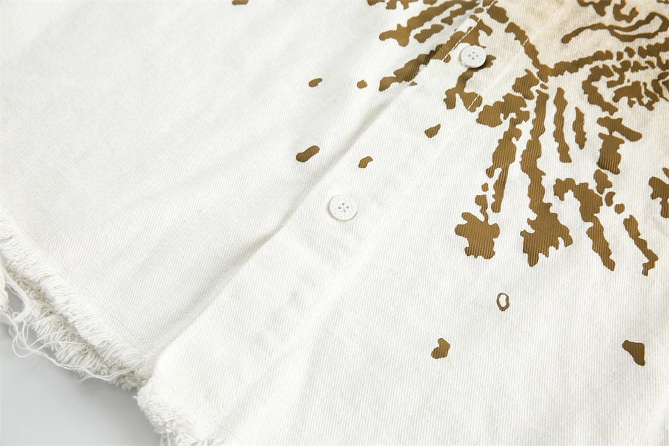 Elegant Embroidered Loose Shirt