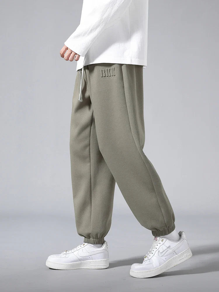 Model wearing the green Elastic Cuff Lounge Pants