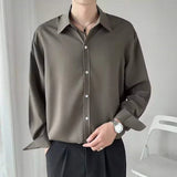 Korean Style Solid Pattern Shirt