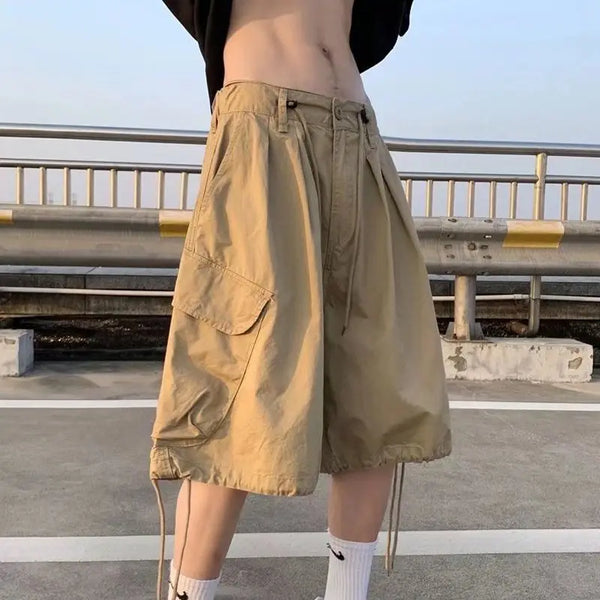 Khaki Japanese Loose Fit Workwear pants