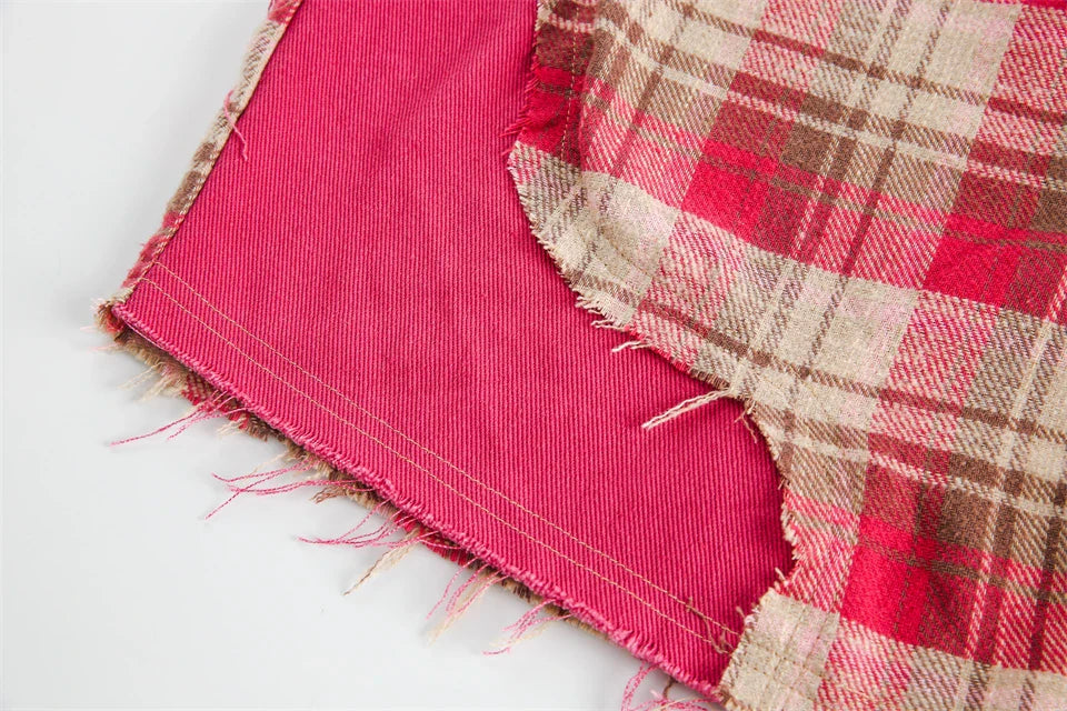 Plaid Reversible Long Sleeve Shirt