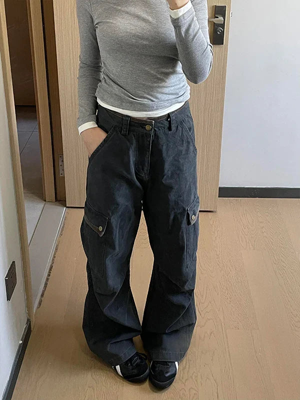 Retro American Loose Khaki Work Pants