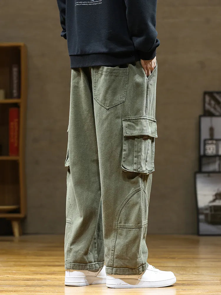 Loose Straight Multi-Pockets Cargo Pants