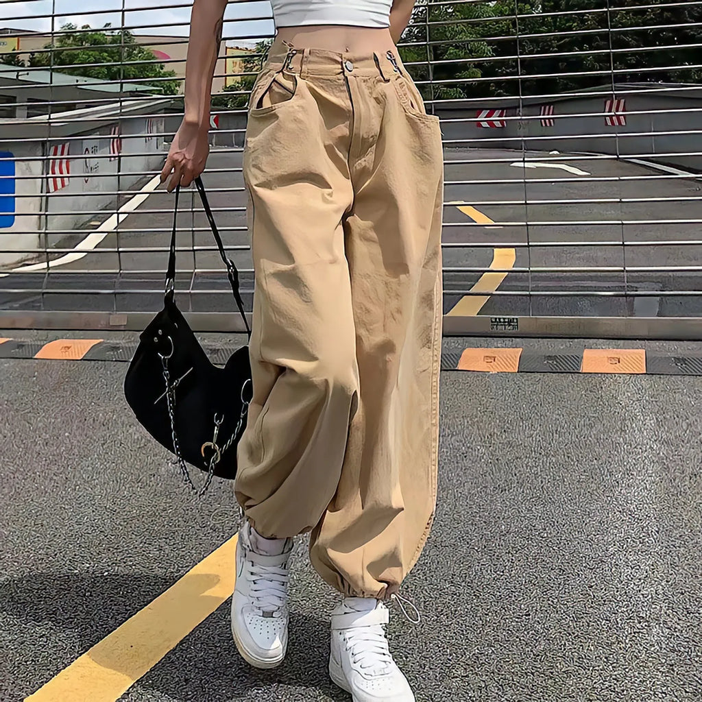 Y2k Baggy Harem Cargo Pants