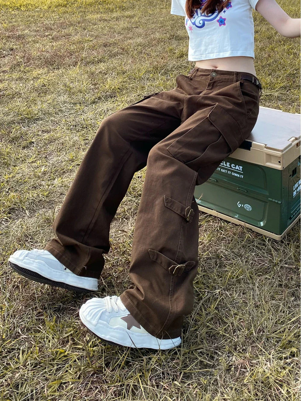 Y2k Baggy Straight Leg Cargo Pants