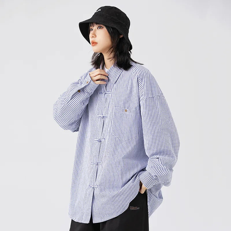Oversized Plaid Light Shirt