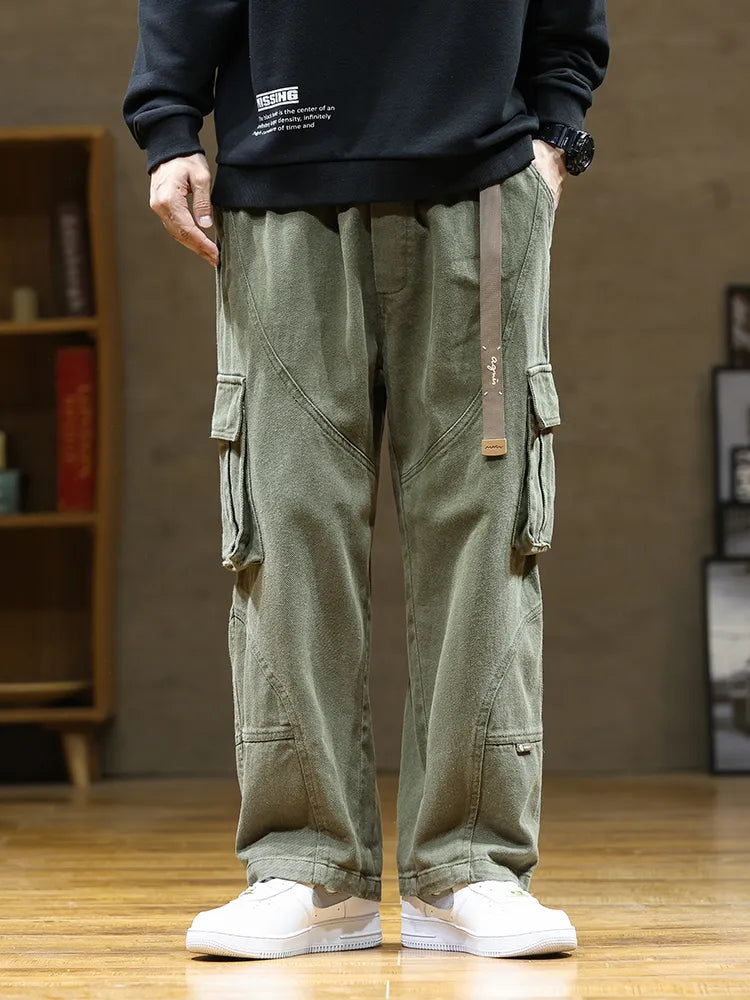 Loose Straight Multi-Pockets Cargo Pants